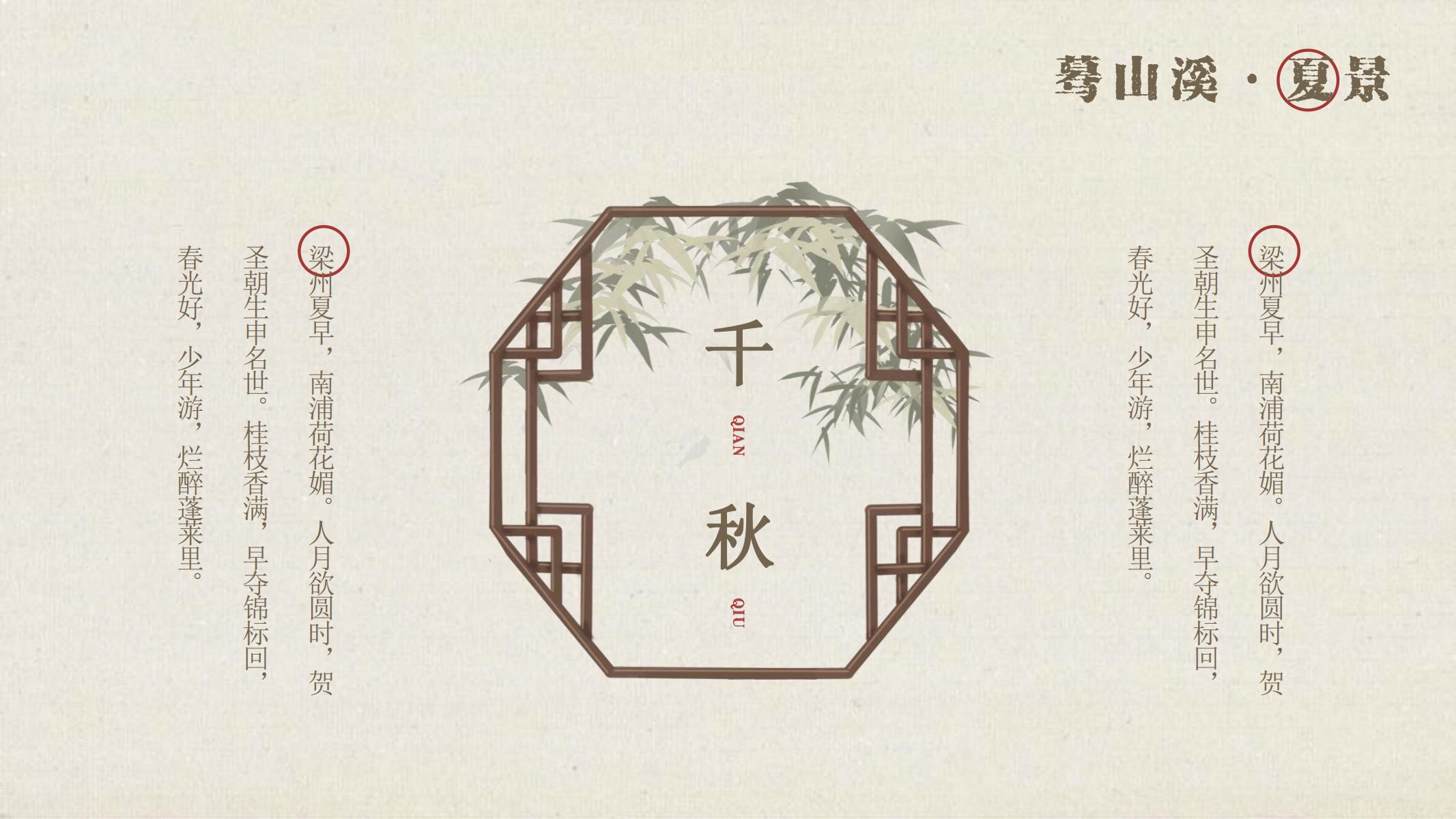 图片[23]-古风PPT模版灰棕色中国风纸纹工笔画复古艺术山水花鸟提案-汉乐府