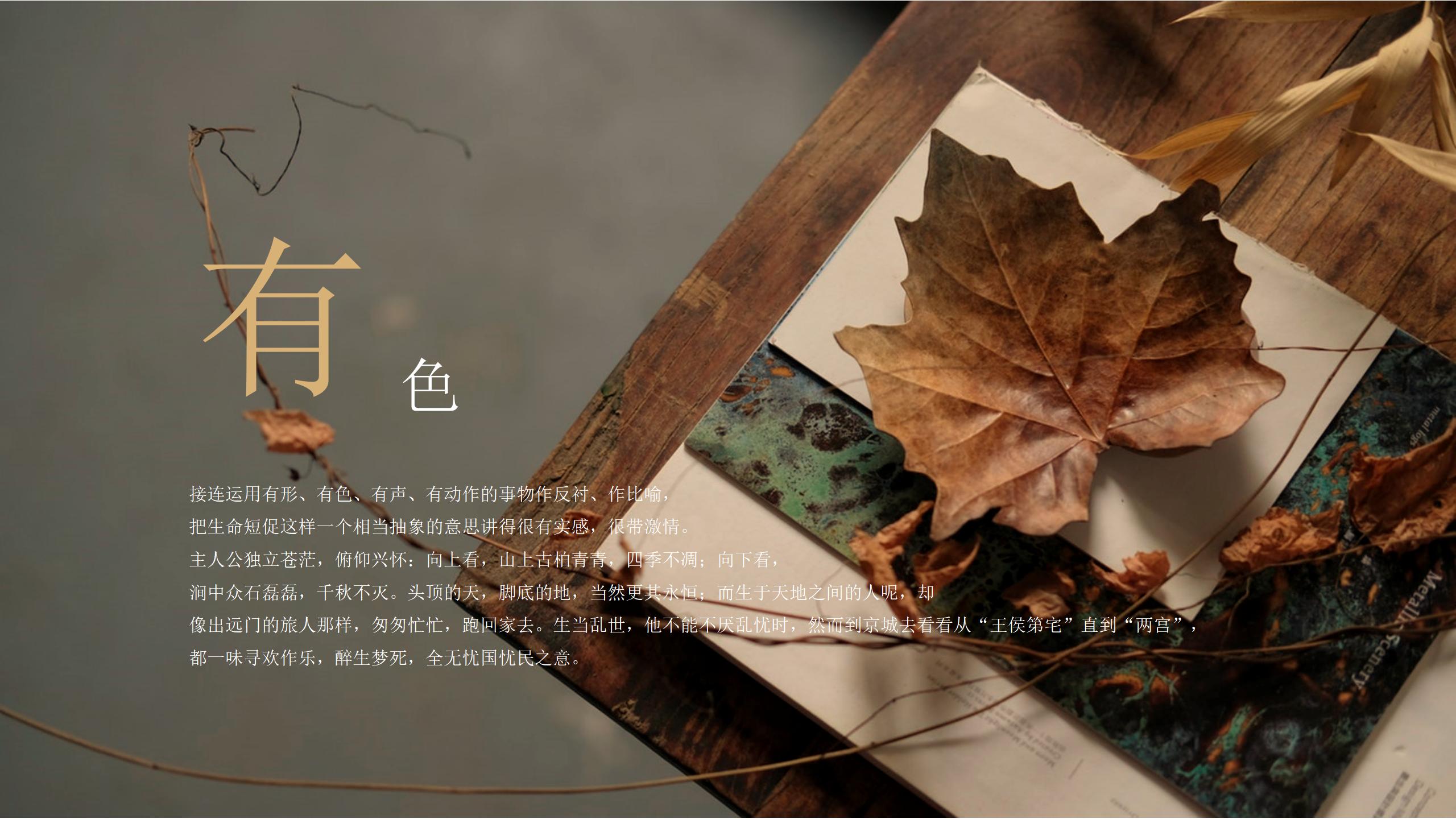 图片[15]-中国风PPT模版诗画画册古朴黄色读书分享传承文化历史教育-汉乐府