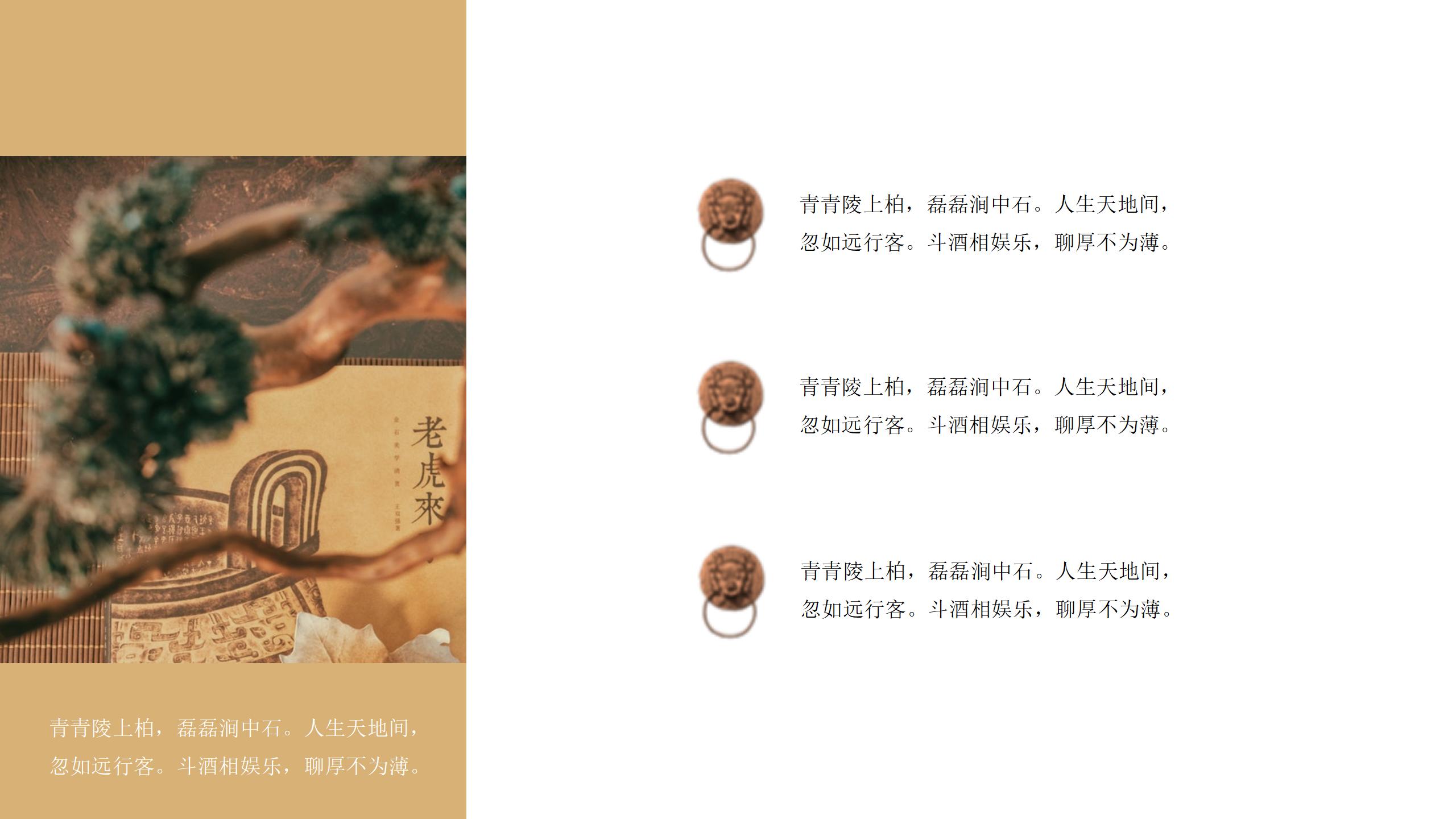 图片[21]-中国风PPT模版诗画画册古朴黄色读书分享传承文化历史教育-汉乐府